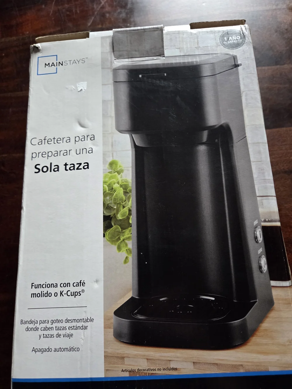 Nib Mainstays Black Single-Serve Coffee Brewer